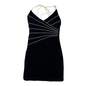 Hugo Buscati Collection Black White Spaghetti Strap Mini Dress Size 6 Women’s